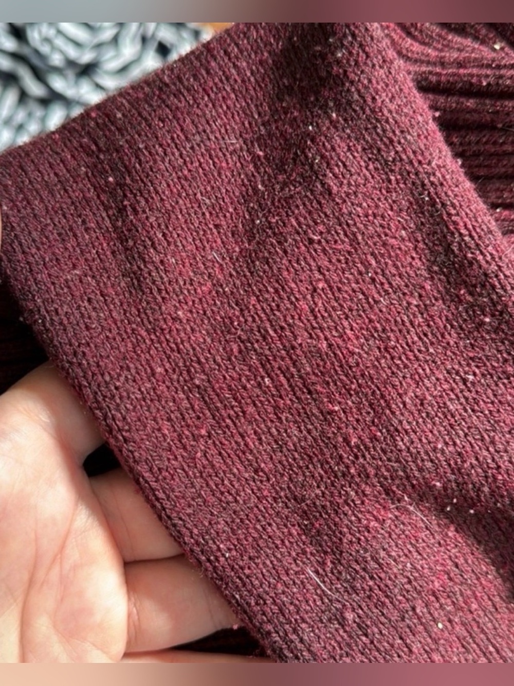 H&M Red Ribbed Open Front Cardigan Sweater Size Small - Picture 3 of 3